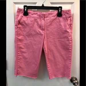 J Crew City Fit Distressed Bermuda Shorts Pink 8